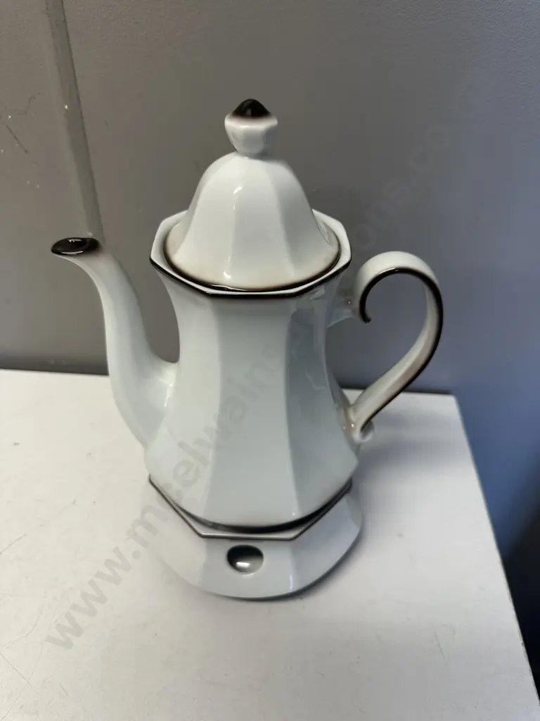 Vintage Winterling Marktleuthen Bavaria Porcelain Coffee Pot With Separate Warming Stand Image 1++