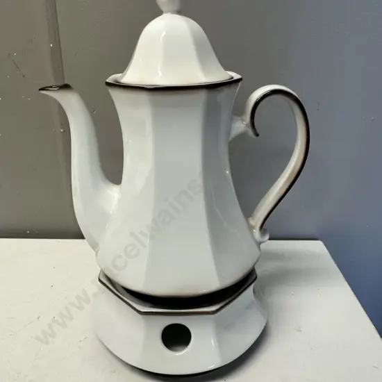Vintage Winterling Marktleuthen Bavaria Porcelain Coffee Pot With Separate Warming Stand