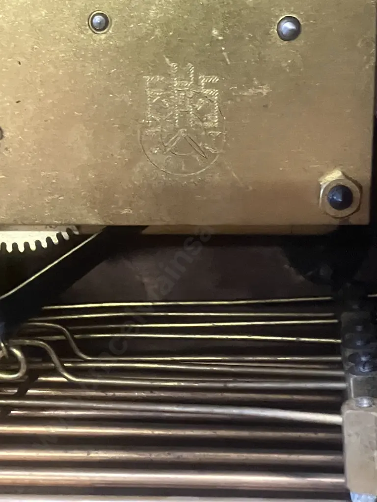 Vintage German FHS Hermle Chiming Mantle Clock With Key. 20 x 43cm Image 1++