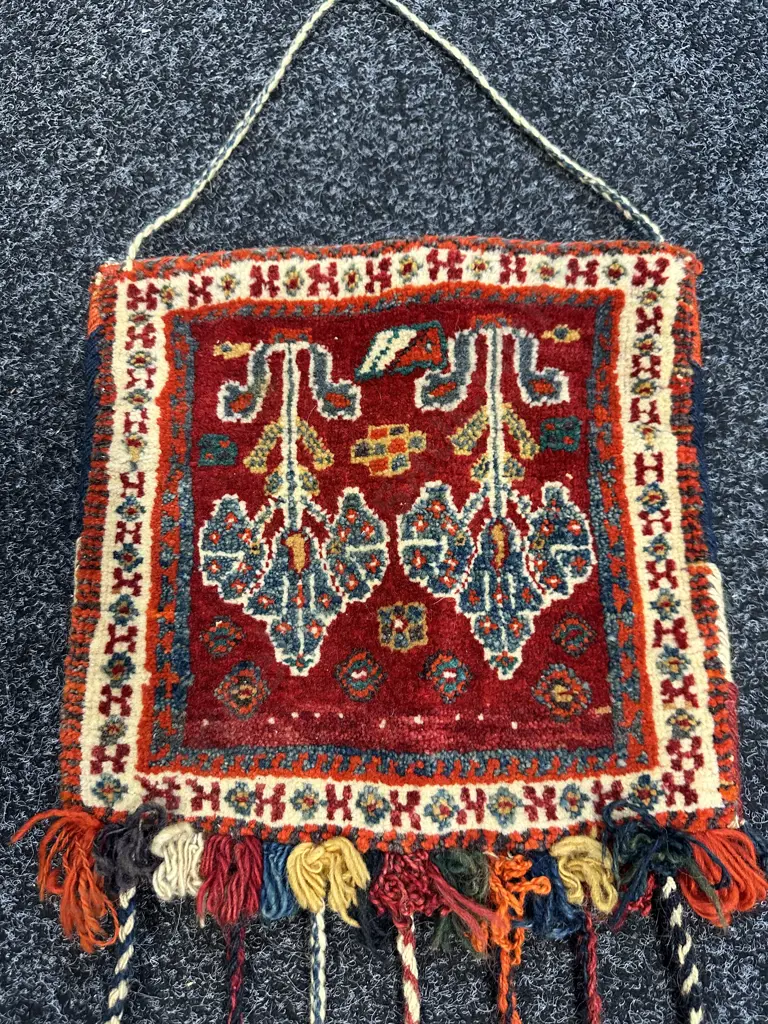Small Hand Woven Turkish Bag/Wall Hanging H77cm. Image 1++