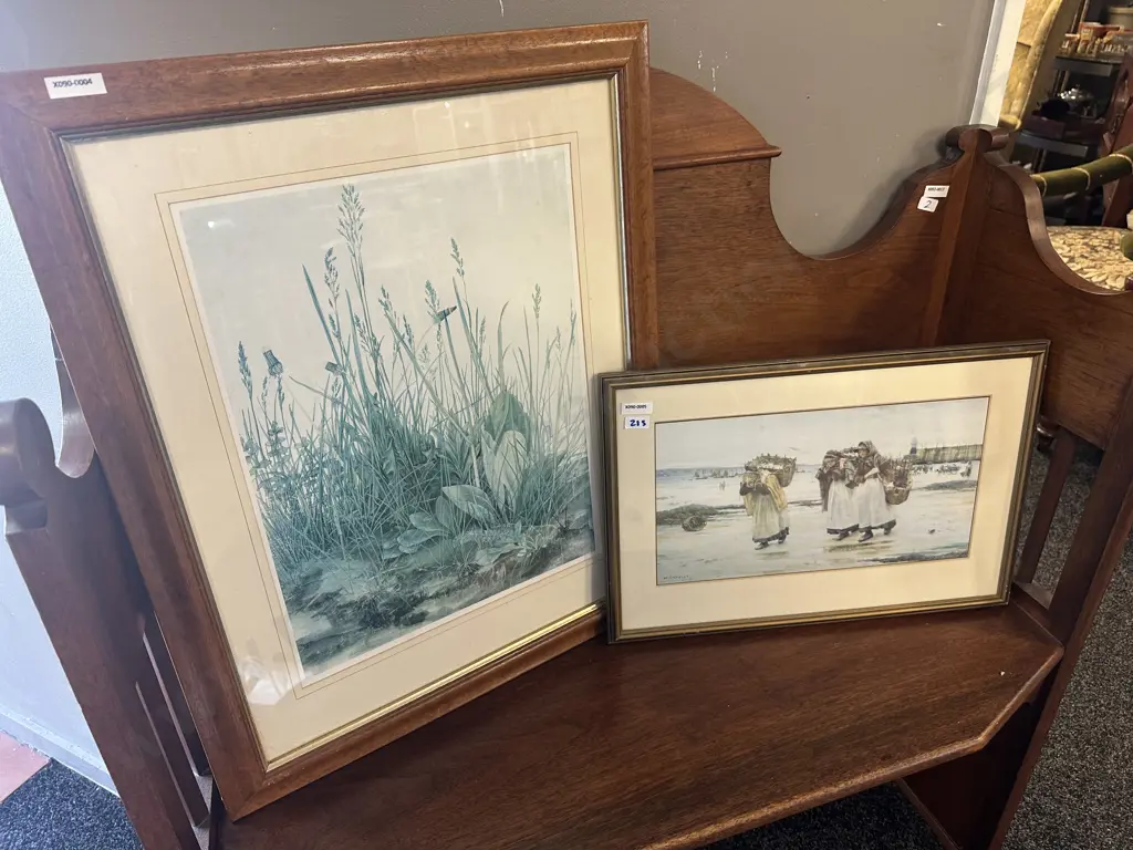 Pair of Prints - 'Tall Grasses' - A Print of An Engraving by Albrecht Durer (1471-1528). 61 x 50cm Image 1++