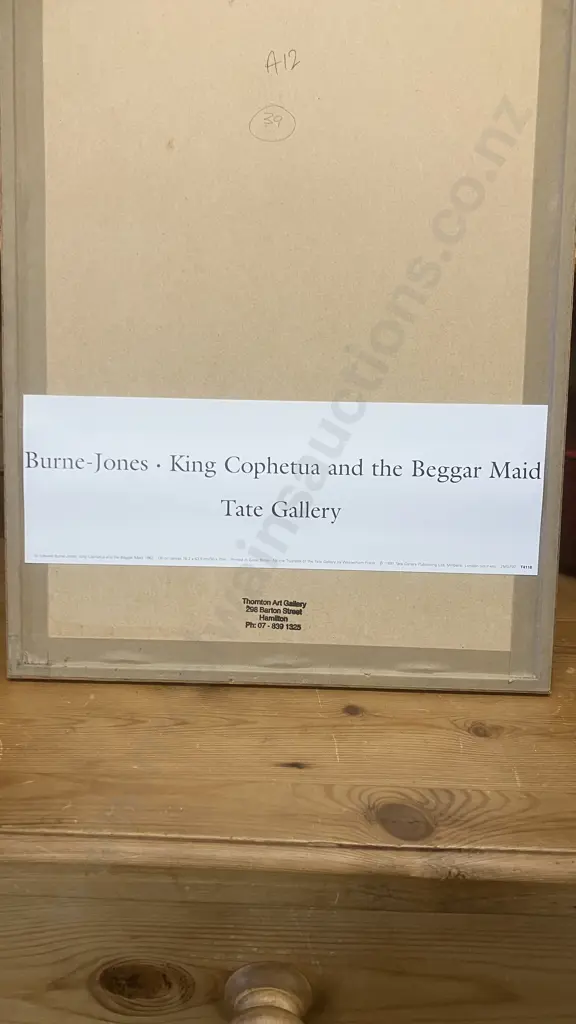 Burne-Jones 'King Cophetua and the Beggar Maid Tate Gallery Framed Print. 68 x 32cm Image 1++