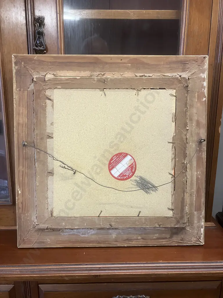 Vintage Gold Colour Wooden Framed Bevelled Edge Wall Mirror. 47 x 47cm Image 1++