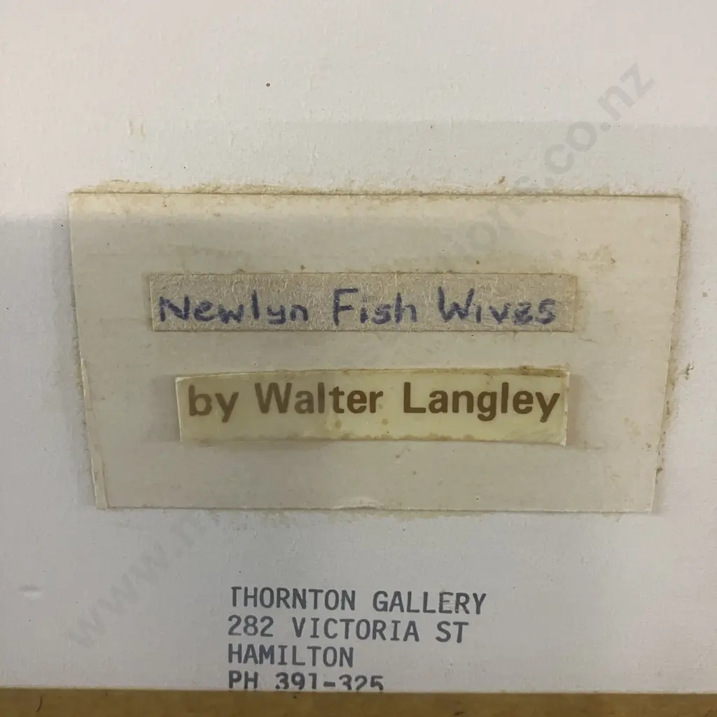 Walter Langley 'Newlyn Fish Wives' Framed Print. 31 x 46.5cm Image 1++