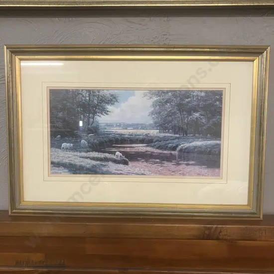 Spring Pasture by David Morgan. Printed Felix Rosenstiel's Widow & Son, Great Britain 1995. Framed 40 x 60cm