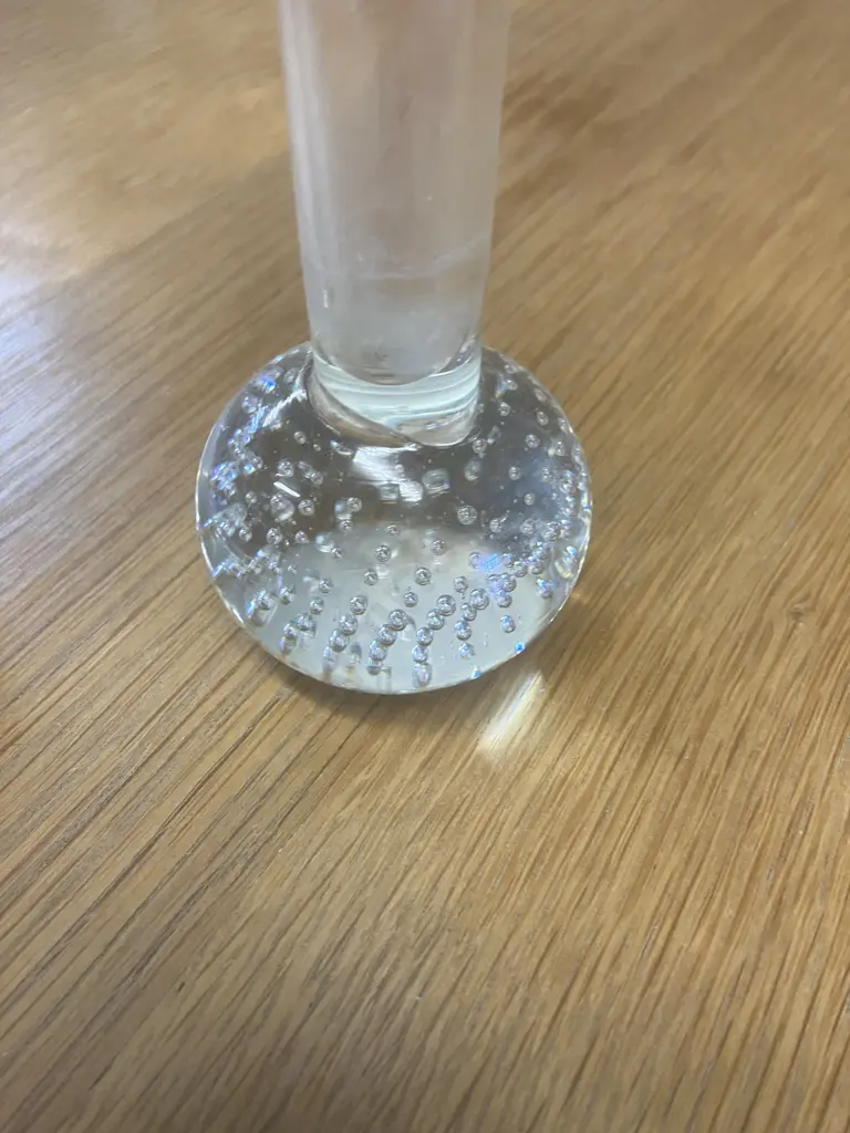 Three Vintage Bubble Based Bud Vase. 21 & 24cm Image 1++