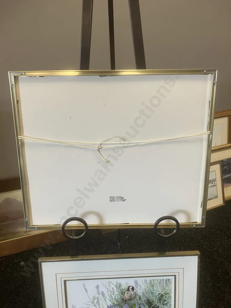 'Lavender & Goldfinches' Framed Limited Edition Prints # 66 / 200, Signed. 46 x 54cm Image 1++