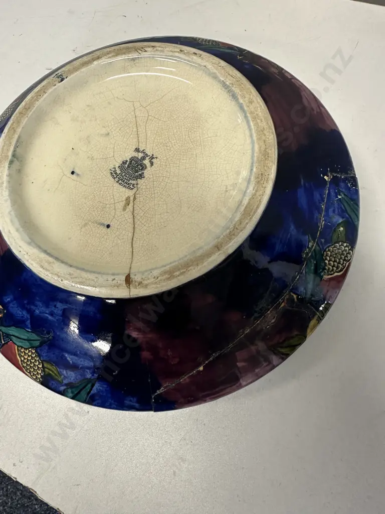 Hancock & Sons Ruben Ware 'Pomegranate' Patterned Bowl (been repaired) Dia30cm. Image 1++