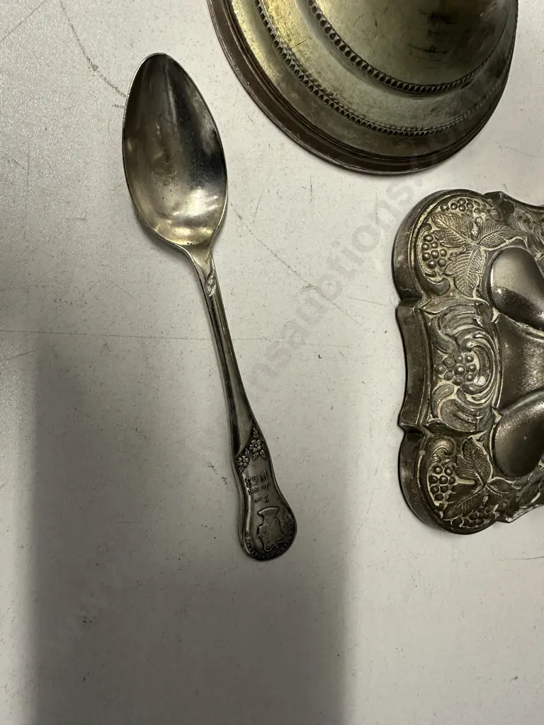 Silver Ware Items Including Candle Holders & Commemorative Teaspoon Coronation Elizabeth 2nd June 1953 Image 1++