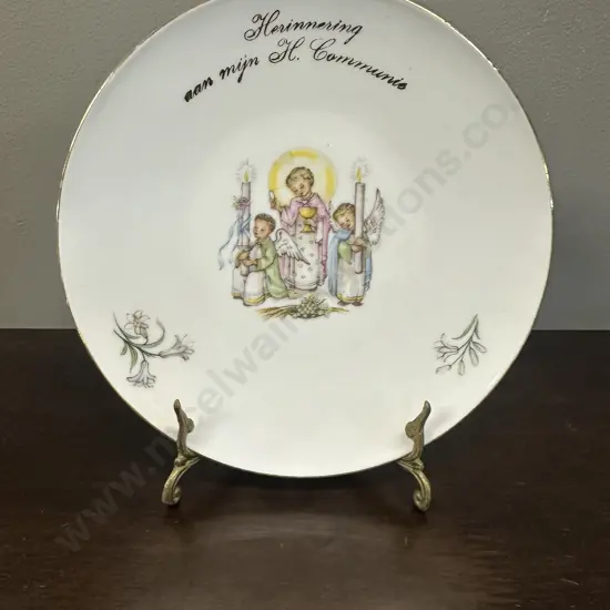Souvenir Bavarian Plate First Lady Communion Dia20cm.