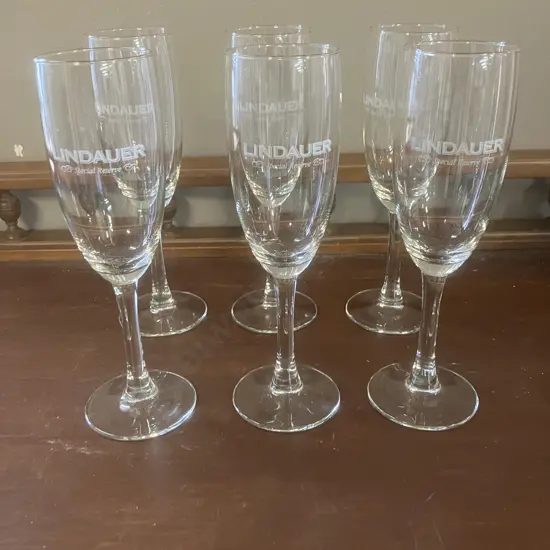 Set of 6 Lindauer Champagne Flutes