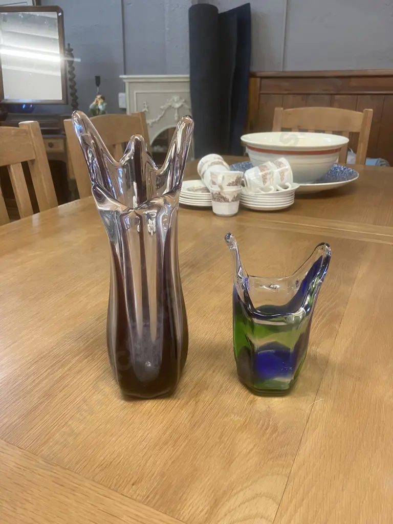 Art Glass Pieces x 2 Image 1++