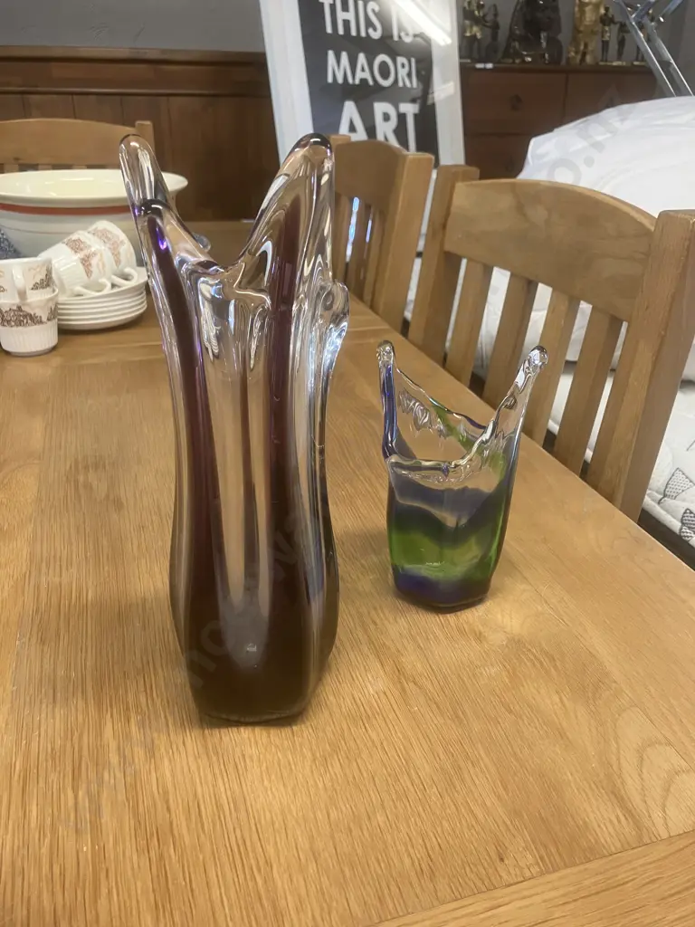 Art Glass Pieces x 2 Image 1++