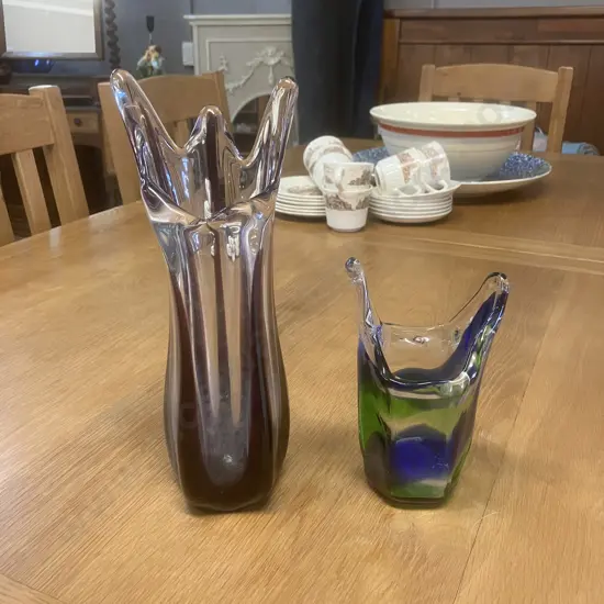 Art Glass Pieces x 2