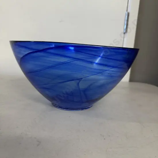 Colbalt Blue Kosta Boda Contrast Bowl H15,Diam30cm.