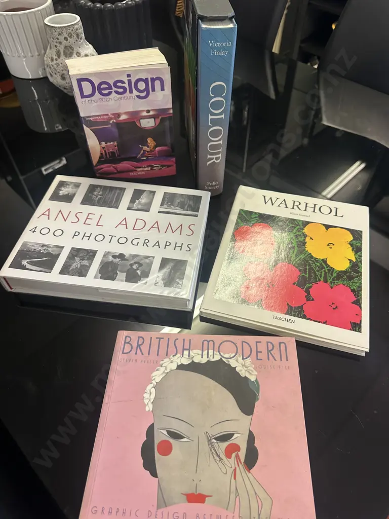 Selection Of Books Including Design Of The Century, Warhol, Ansel Adams Photograhy Etc Image 1++