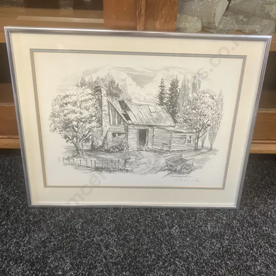 Peter Arnold 'Shearers Hut' 1983 Framed Art Print. 38 x 47.5cm
