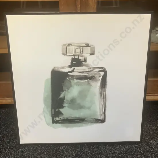 Artwork - Black / Emerald Perfume Bottle. 50 x 50cm