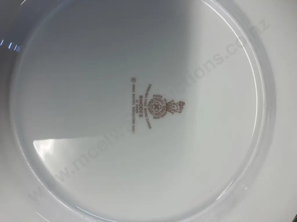 Royal Doulton Bone China Rhodes H5099 Lidded Tureens, 6 Dinner Plates & Bread & Butter Plates, c1985 Image 1++