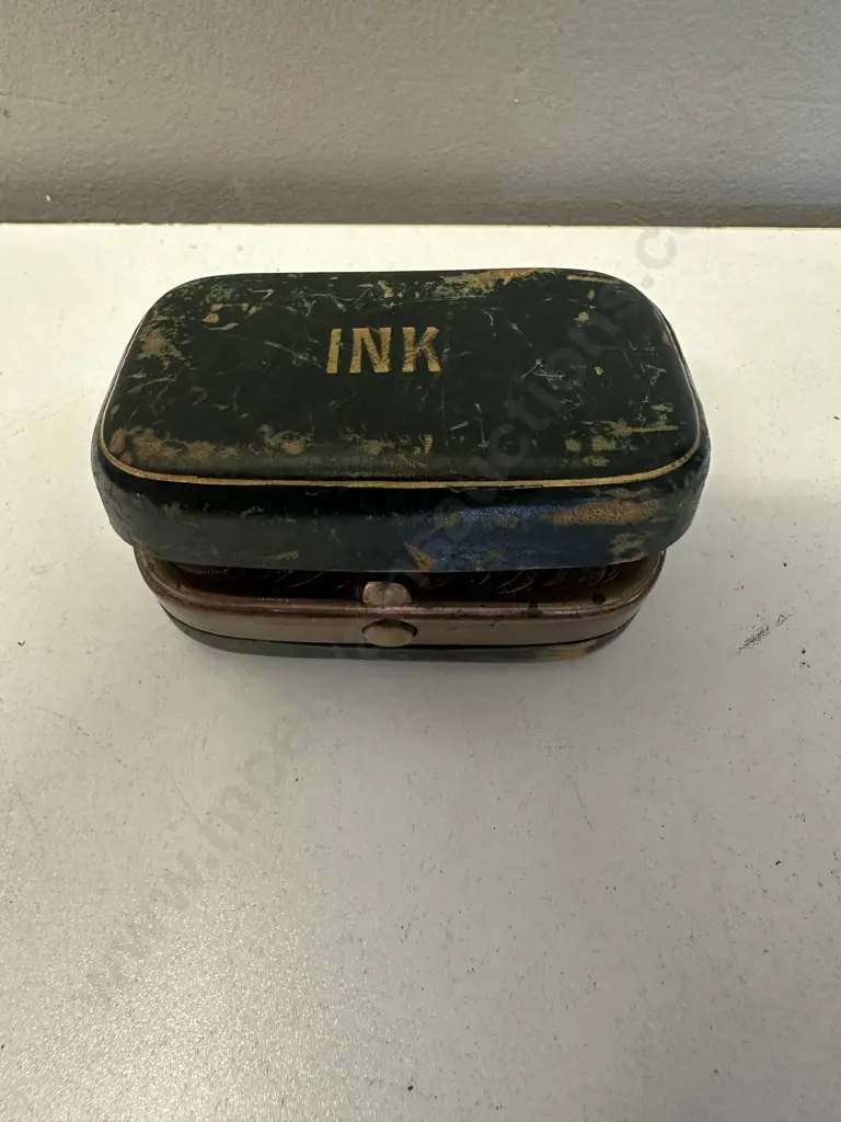 Antique Victorian Double Travel Inkwell With Pen Wipe Image 1++