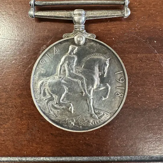 Silver British War Medal 1914-1918 - "2.Lieut H.E.J. Drew"
