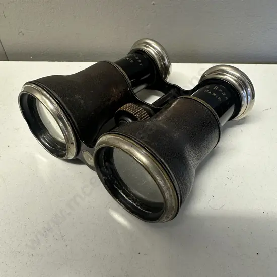 Antique "Le Sport Paris" Binoculars Made In France With Integrated Field Compass c1900