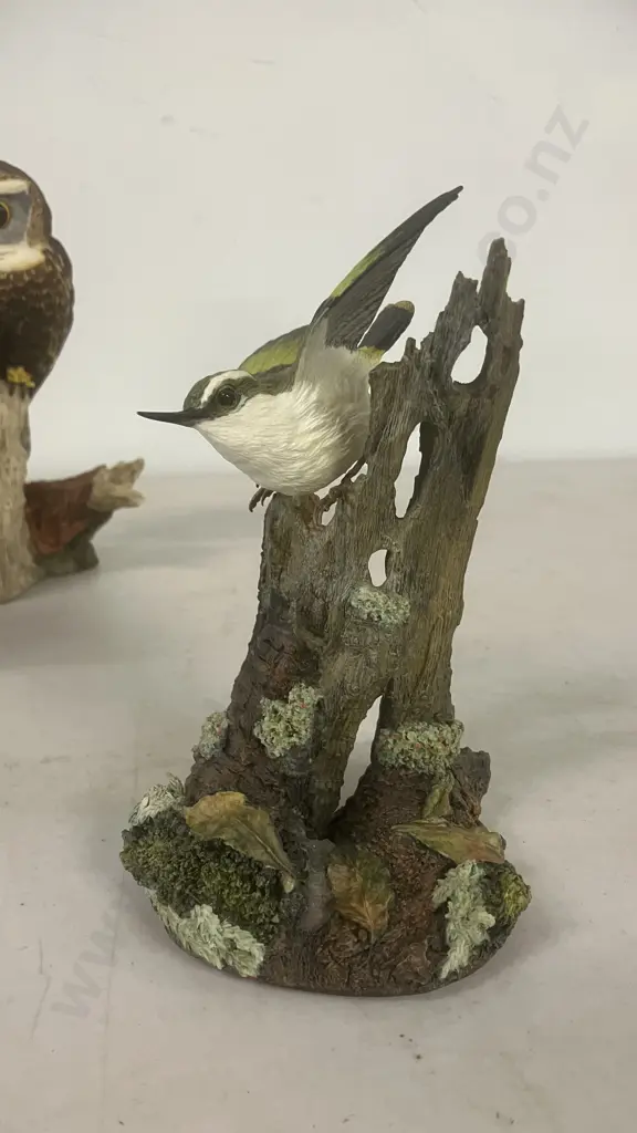 Collection of Ten New Zealand Bird Figurines With Felted Bases - Heights From 8 to 21cm Image 1++