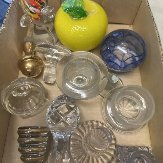 Selection Of Glass Items Including Dolphin Etc