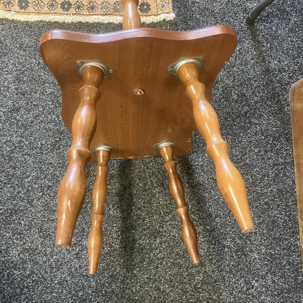 Wooden Side Table With Lamp Painted (Plug Cut Off) H148cm Image 1++