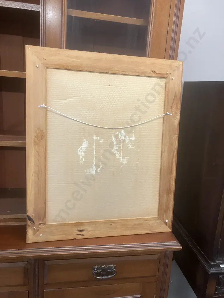 Wood Framed Wall Mirror. 67 x 56cm Image 1++