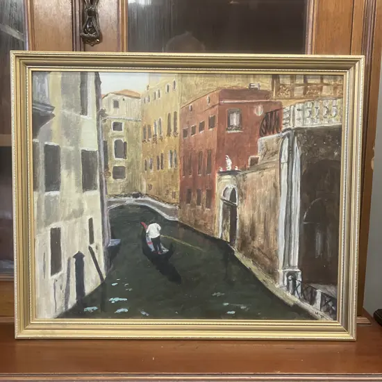 Venice Scene Original Painting. 45 x 55cm