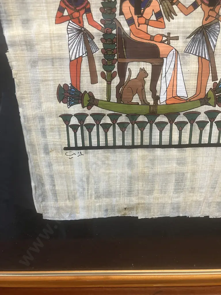 Egyptian Papyrus Painting. 55 x 45cm Image 1++