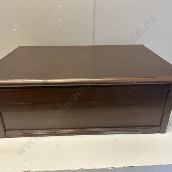Vintage Storage Mahogany Storage Box With Hinged Lid H20,D36,W54cm.