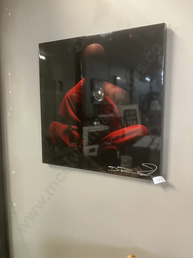 Dr Airbrush Mediating Monk Artwork. 30 x 30cm Image 1++