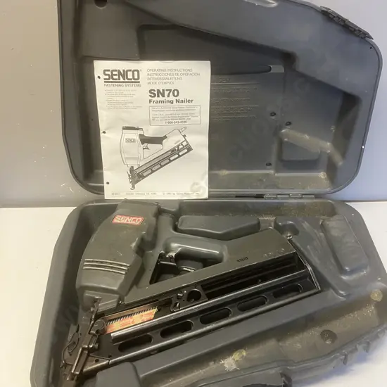 SENCO SN70 Clipped Head Framing Nailer, Air Operated In Case With Manual