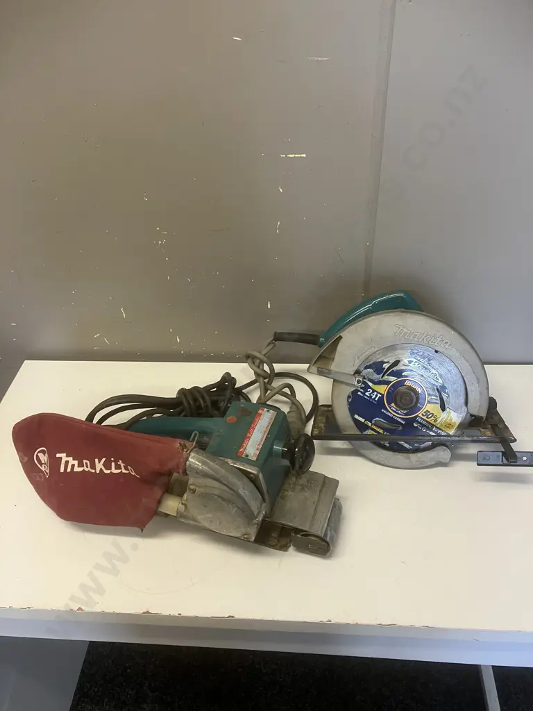 Makita 9900 760W Belt Sander & Makita 5008B 210mm Circular Saw Image 1++