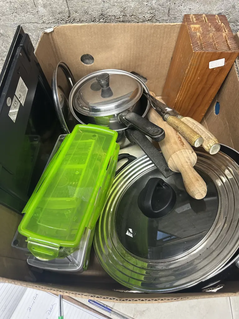 Vintage Carving Knife & Fork, Pans Etc Image 1++