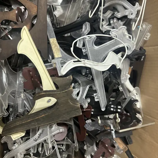 Box Lot Assorted Plate Stands