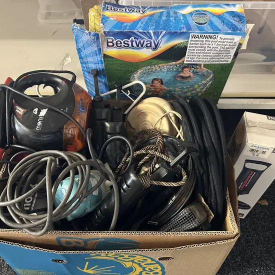 Assorted Sundry Items Including Steam Booster, Bestway Swimming Pool Etc