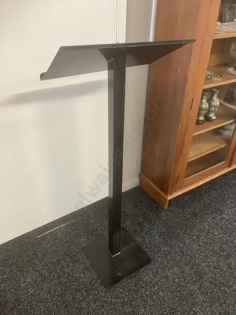Black Steel Lectern. 115 x 50cm Image 1++