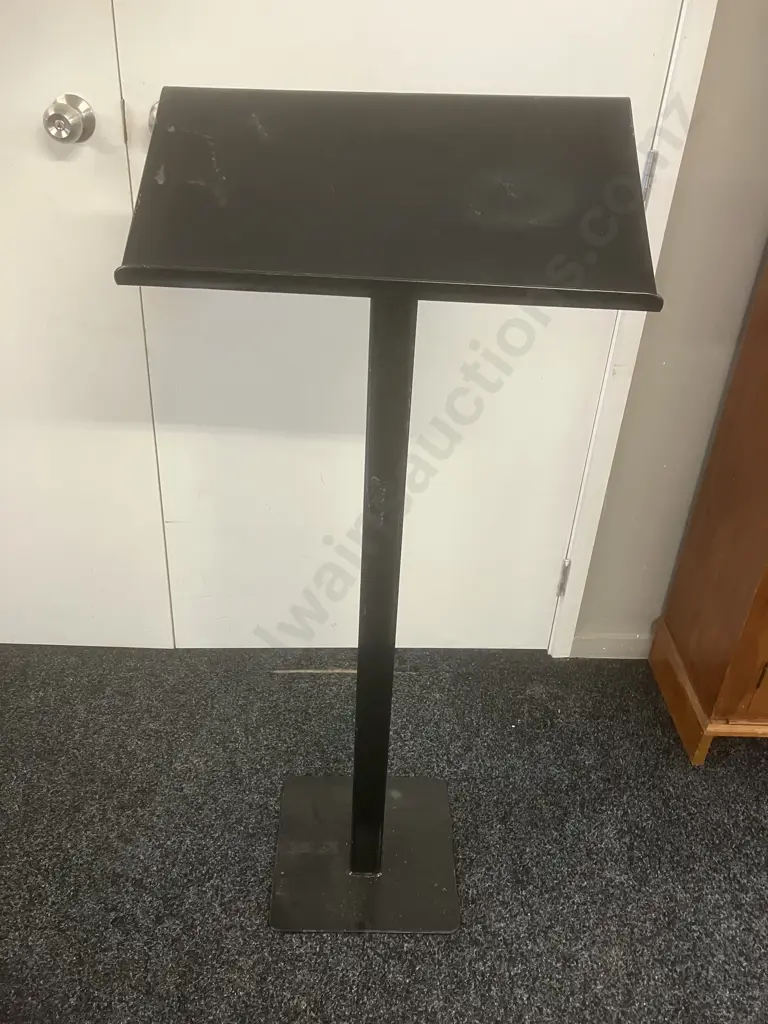 Black Steel Lectern. 115 x 50cm Image 1++