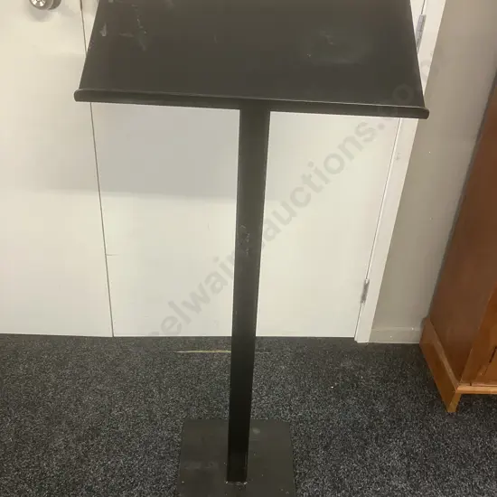 Black Steel Lectern. 115 x 50cm