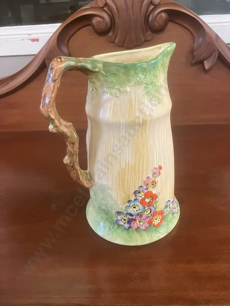 Rare Grimwades Royal Winton 'Garden Terrace' Art Deco Flower Jug c1936. H23cm Image 1++