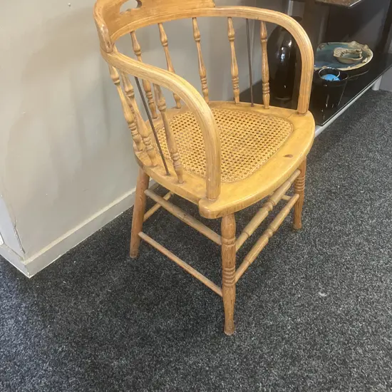 Oak Spindle Back Captains Tub Chair