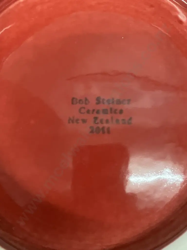 Bob Steiner Ceramics Extra Large Size Pohutukawa Stacking Bowl. 12 x 35cm Image 1++