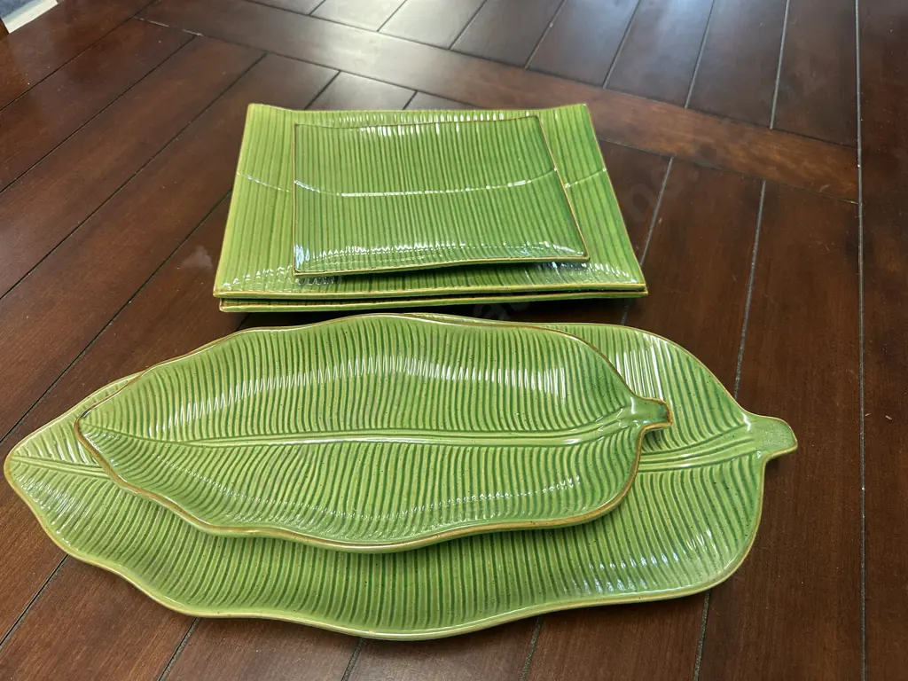 Monsoon Green Serving Platters x5 Image 1++