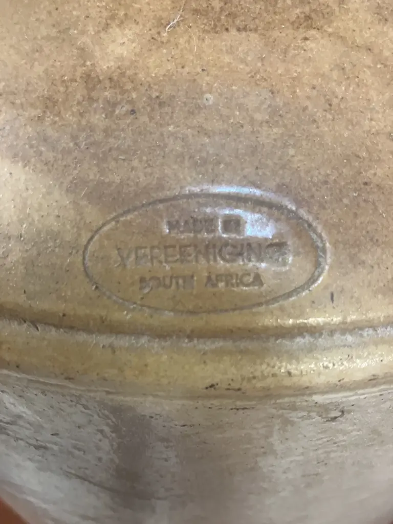 Vintage 46cm Stoneware Flagon Stamped A.E&C.I Ltd Vereeniging South Africa, Has Pouring Lip, No Stopper. 60 x 30cm Image 1++