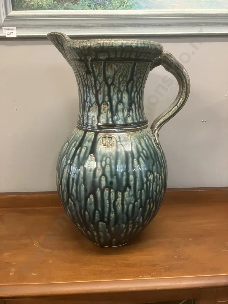 Kim Morgan NZ Potter 40cm Tall Pottery Jug / Vase Image 1++