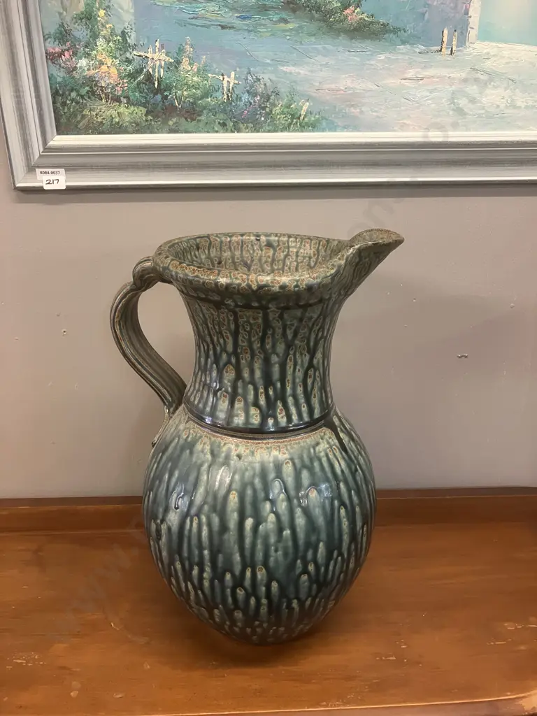 Kim Morgan NZ Potter 40cm Tall Pottery Jug / Vase Image 1++