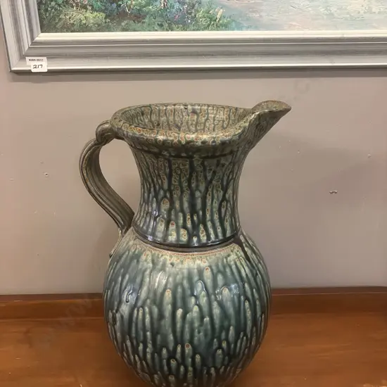 Kim Morgan NZ Potter 40cm Tall Pottery Jug / Vase